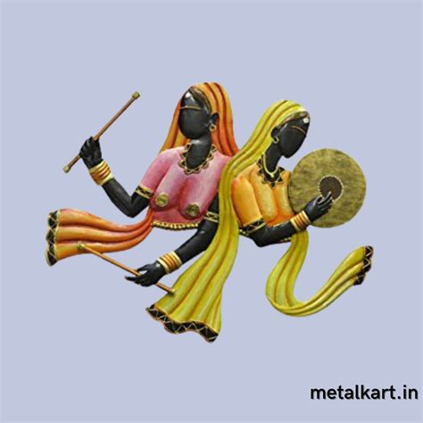 Garba Nritya Metallic Wall Art (24 x 20 Inches) - Punam Metalcrafts