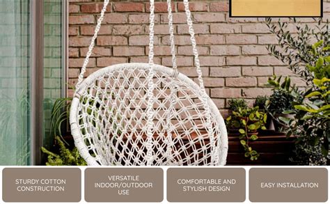Patiofy Round Cotton Home Swing for Adults & Kids | Hammock Hanging ...