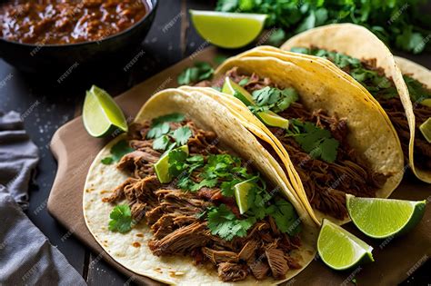 Tacos de barbacoa estilo mexicano | Foto Premium