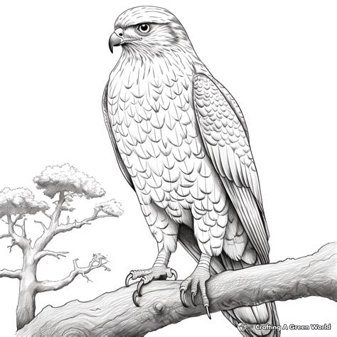 Hawk Coloring Pages - Free & Printable!