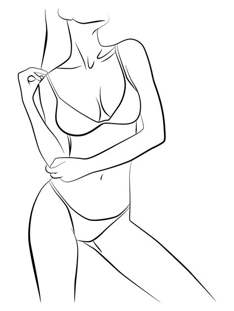 Premium Vector | Drawing one line of the female body female figure