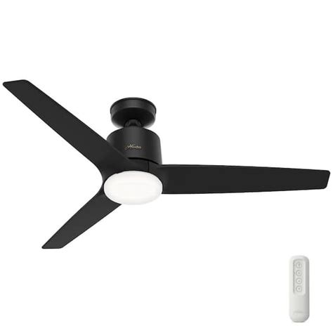 Buy Moxie 52 in. Integrated LED Indoor Matte Black Ceiling Fan with ...