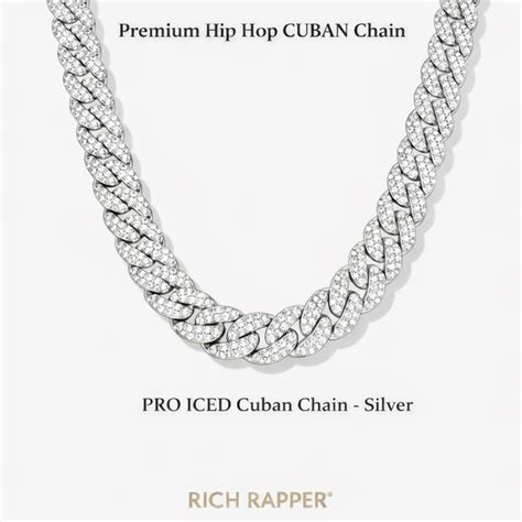 ICED CUBAN CHAIN - SILVER – Rich Rapper Official
