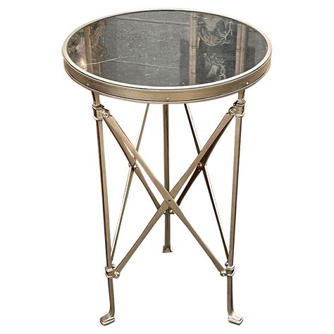 Mid Century Empire Style Nickel Plated Bronze Gueridon Side Table ...