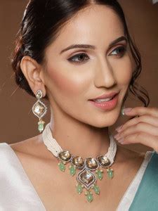 Priyaasi Brass Gold-plated Gold Jewellery Set Price in India - Buy ...