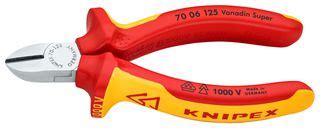 70 06 125 KNIPEX, Cutter, Side, 125 mm | element14 India