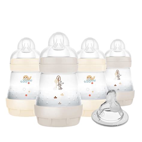 Amazon.com : MAM 5oz Easy Start Anti-Colic Baby Bottles, Slow Flow with ...