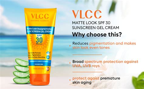 VLCC Matte Depigmentation Look Spf 30 - 50g Sun Screen Gel Cream ...