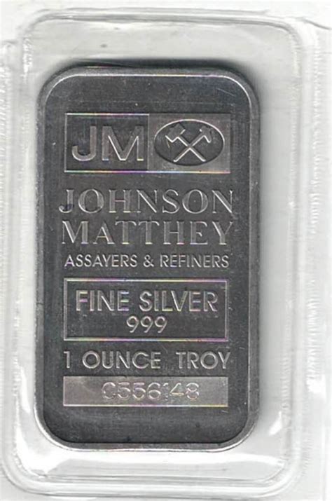 Johnson Matthey Bullion One Ounce Silver Bar | Dorset Coin Company