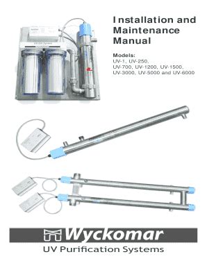 Fillable Online UV Manual Recent - Wyckomar Fax Email Print - pdfFiller