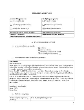Fillable Online Merila za akreditacijo in zunanjo evalvacijo ...