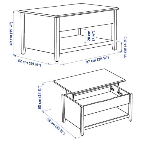 VITTERYD adjustable coffee table, white, 97 cm (381/4") - IKEA