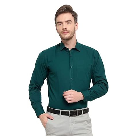 D Kumar Formal Shirts for Men Regular Fit Cotton Plain Solid Full ...