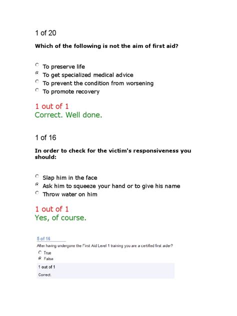 Image result for First Aid Exam Questions