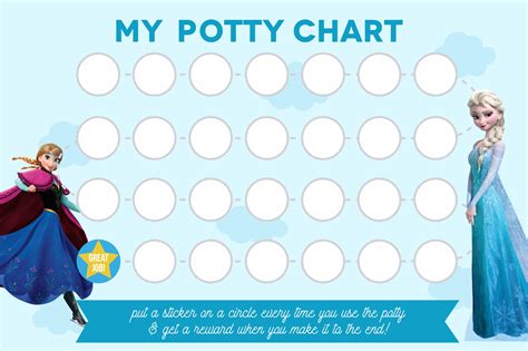 Princess Potty Chart Printable Free