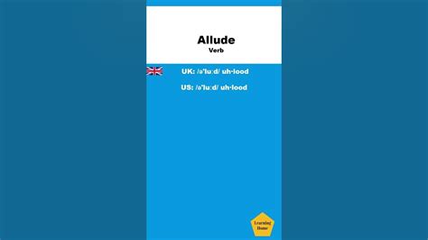 Allude meaning pronunciation and synonyms #Shorts - YouTube