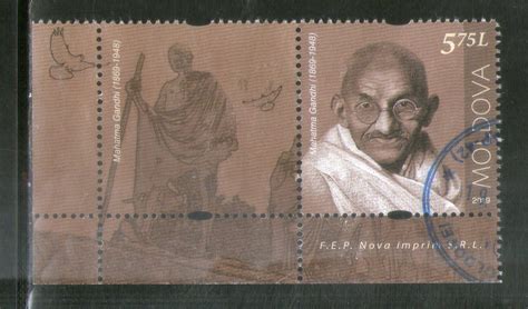 Moldova 2019 Mahatma Gandhi of India 150th Birth Anniversary 1v With L ...