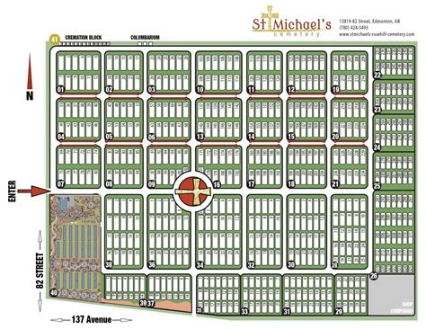 St Michael S Cemetery Map - Printable Maps Online