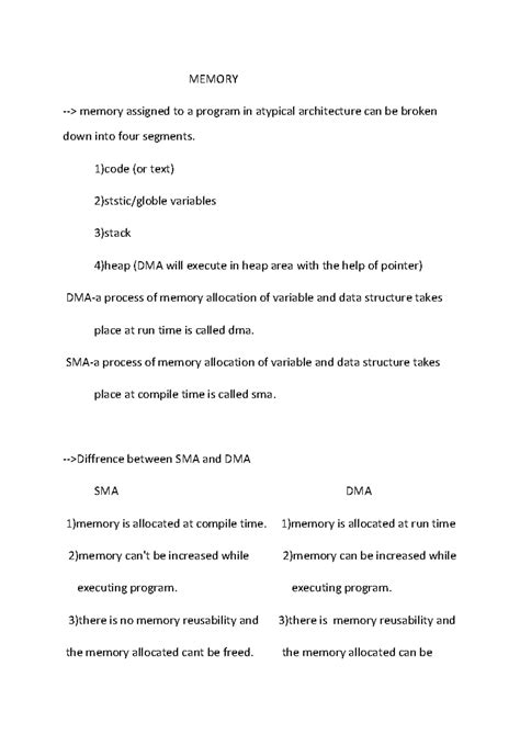 CTSD UNIT-1st - Reference notes provided by parul university - MEMORY ...