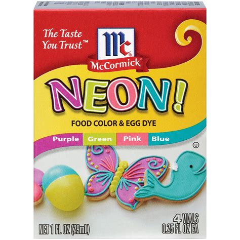 McCormick Neon Assorted Food Color, 1 fl oz | Food coloring, Blue food ...