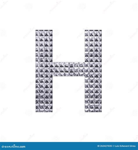 Alphabet Letter H - Textured Shiny Silver Paper Stock Illustration - Illustration of facade ...