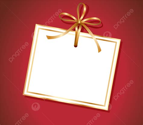 Bow Gift Ribbon Vector Design Images, Gift Card With Ribbon And Satin ...
