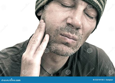 Man Suffering from Toothache, Teeth Pain, Swollen Face Stock Photo - Image of hurt, ache: 53218158