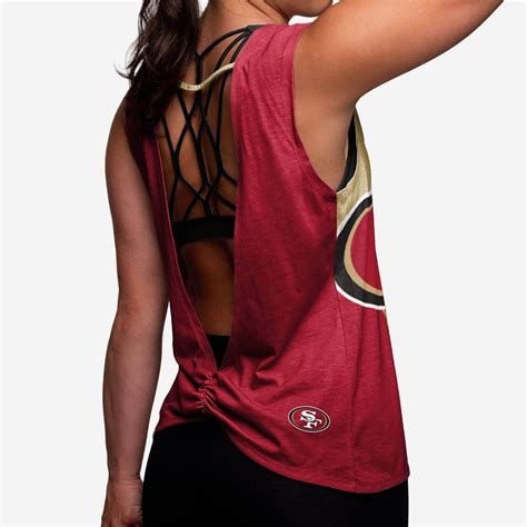 San Francisco 49ers Womens Strapped V-Back Sleeveless Top FOCO