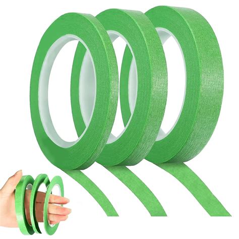 YzmrBdqc 3 Rolls Green Masking Tape, Fine line Masking Tapes, Spraying ...
