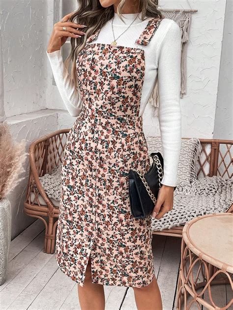 SHEIN Relaxiva Robe salopette avec poche cachée, tenue de femme longue ...