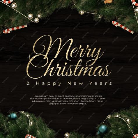 Premium PSD | Merry christmas social media post template