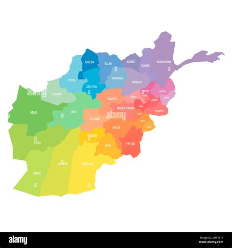 Afghanistan political map of administrative divisions Stock Vector Image & Art - Alamy