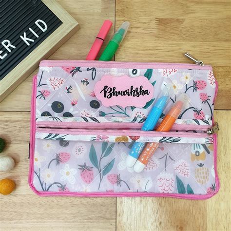 Double Zip Pencil Pouch – Rosada Baby