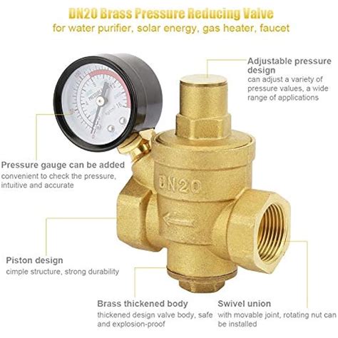 Keenso DN20 Water Pressure Regulator Brass, DN20 3/4inch - India | Ubuy