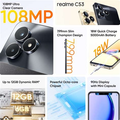 Realme C53 (Champion Gold, 64 GB) (6 GB RAM)