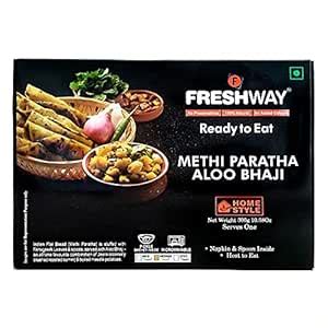 Freshway, Methi Paratha, Aloo Bhaji, Instant Food Ready to eat Ready to ...