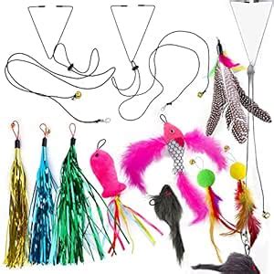 Buy Interactive Cat Feather Toys Hanging Interactive cat Toys for ...