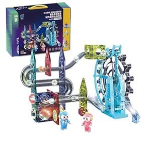 Lagertha Magnetic Ferris Marble Run Blocks 80 Pcs | Light & Musical ...