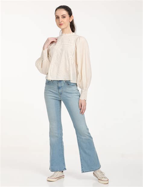 Women's Solid Off-White Top – Levis India Store
