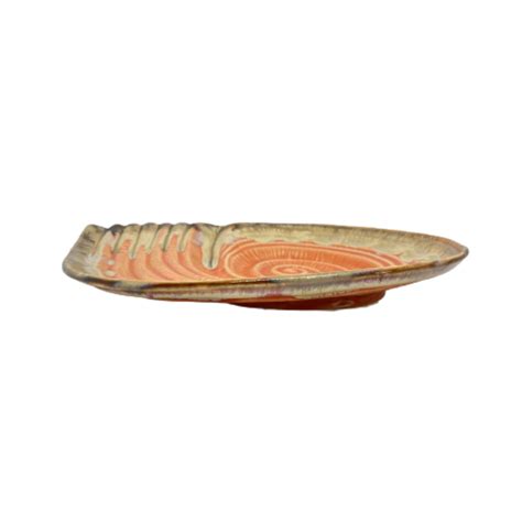 POKe PLATTER SHELL SHAPED-ORANGE | Liyak
