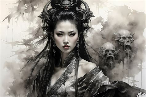 Chinese Vampire Warrior Drawing Free Stock Photo - Public Domain Pictures