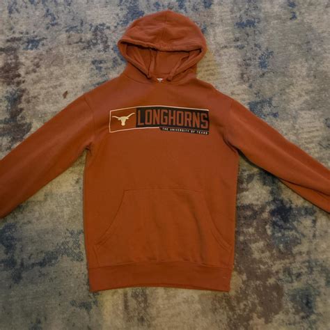 Orange and brown University of Texas hoodie #UTexas - Depop
