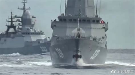 现场！中俄海军在太平洋海域联合巡航|太平洋海域|俄罗斯国防部|央视_新浪新闻