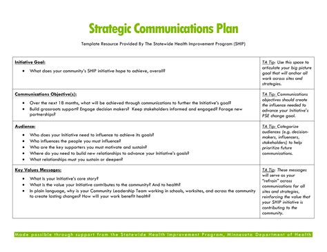 Communication Strategy Template 的图像结果