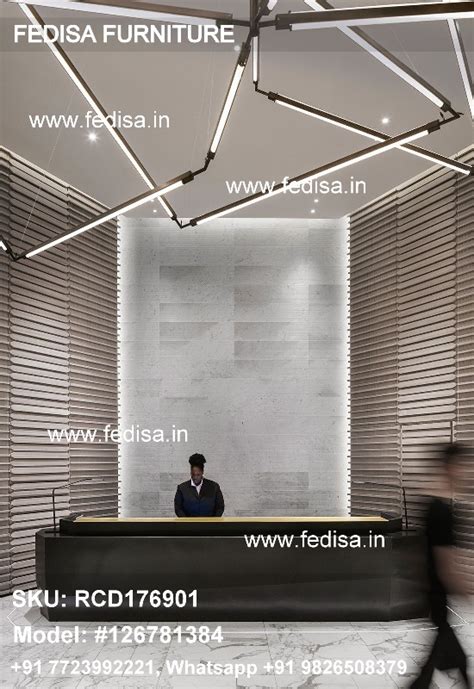 Designer Reception Desk Blue Reception Desk Rectangular Reception Desk ...