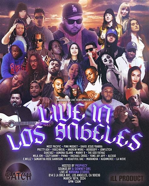 LIVE IN LOS ANGELES: ARTIST SHOWCASE, Nirvana Studios Hollywood, South ...