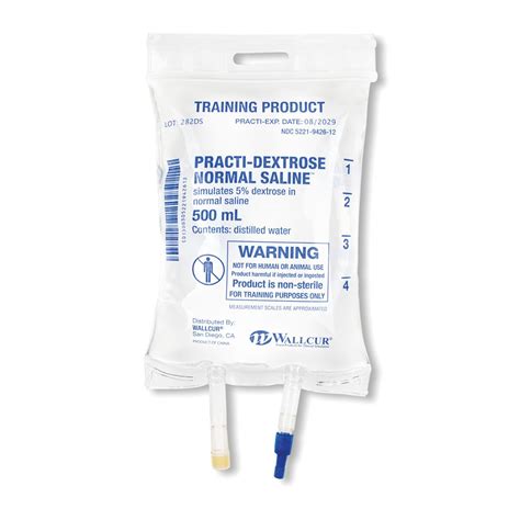 Practi-Dextrose Normal Saline 500mL I.V. Solution Bag (1 Bag) | 1024801 ...