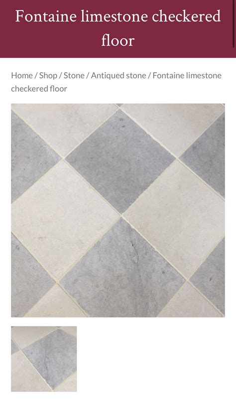 Checkered Floor Tile in White and Grey