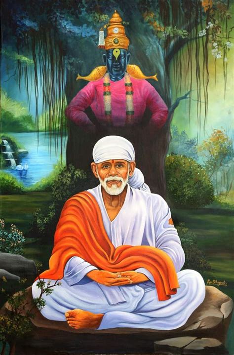 sai baba painting , shirdi sai baba painting, sai baba canvas painting ...