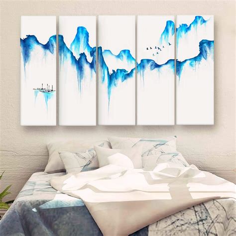 Casperme Beautiful Japanese Modern Art Multiple Frames Wall Painting ...